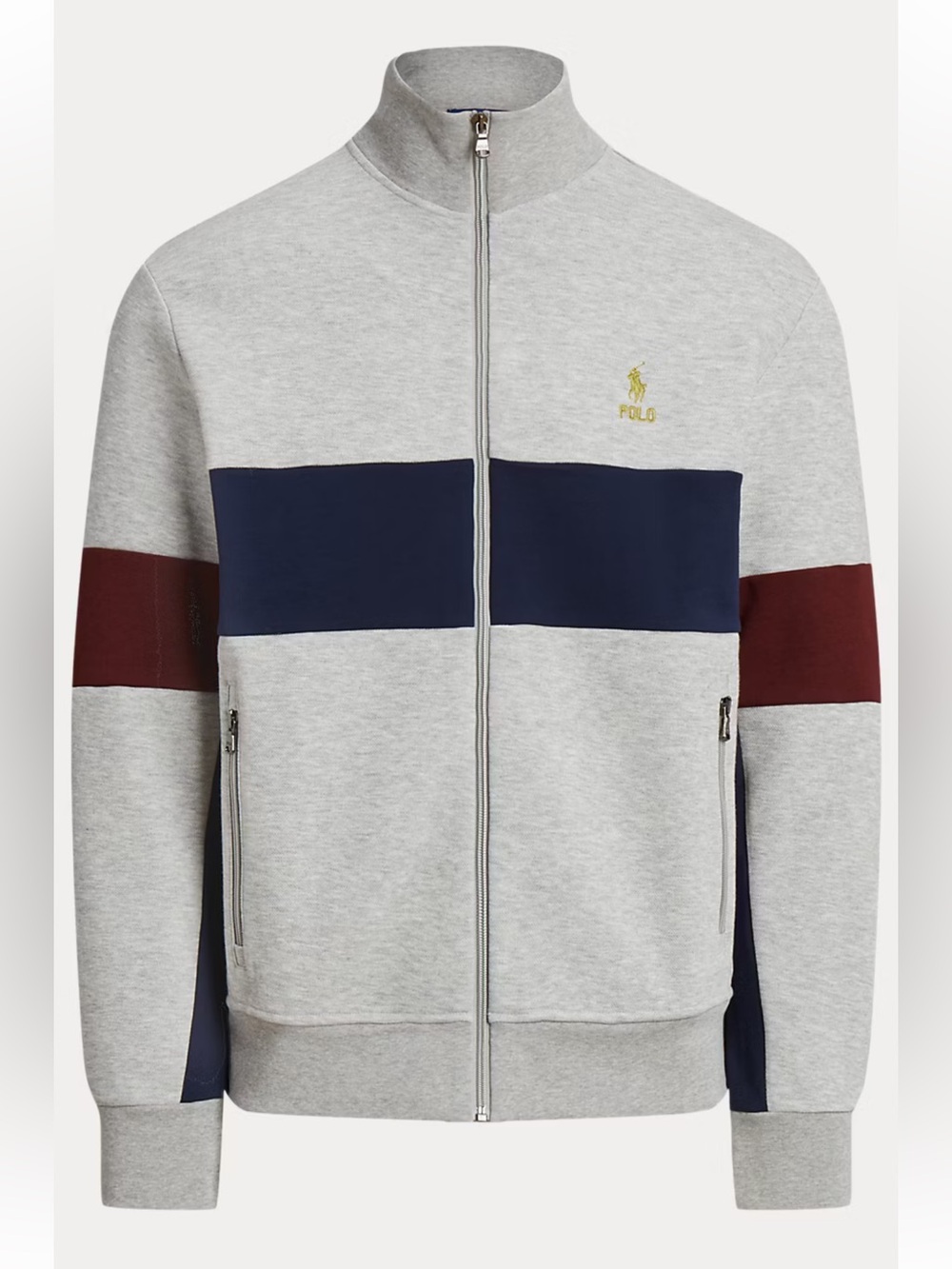Polo  Ralph Lauren Men's Double Knit Mesh Track Jacket Zip Front Pockets XXL